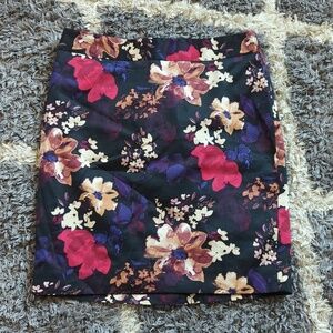 Ann Taylor Loft Floral Print Pencil Skirt 2P